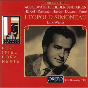 L opold Simoneau - Songs: Salzburger Liederabend  CD